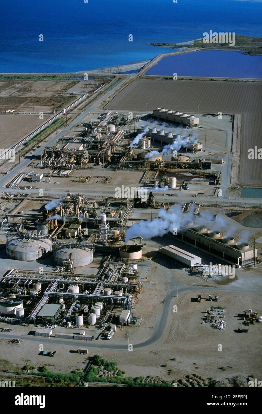 Geothermal power plant, Calipatria, California Stock Photo