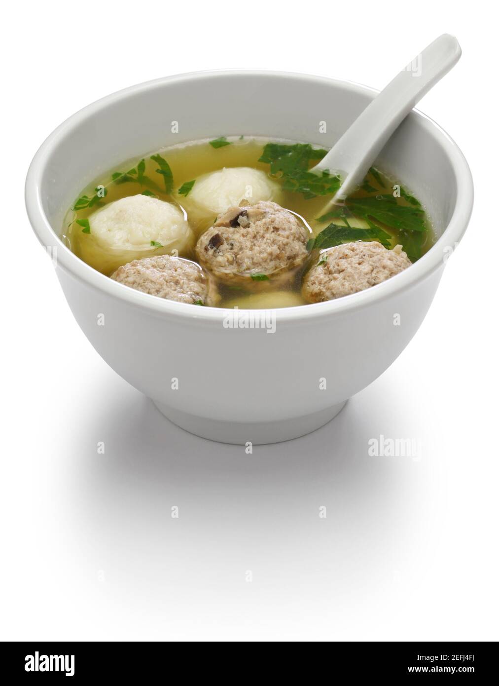 fish ball and pork meatball soup, taiwanese food Stock Photo Alamy