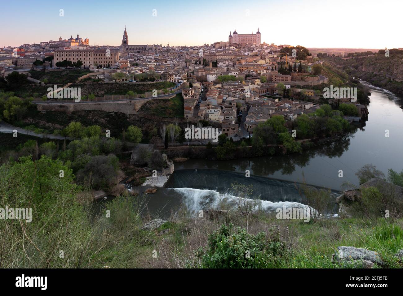 Panoramic view of Toledo, Castilla-La Mancha, Spain Stock Photo
