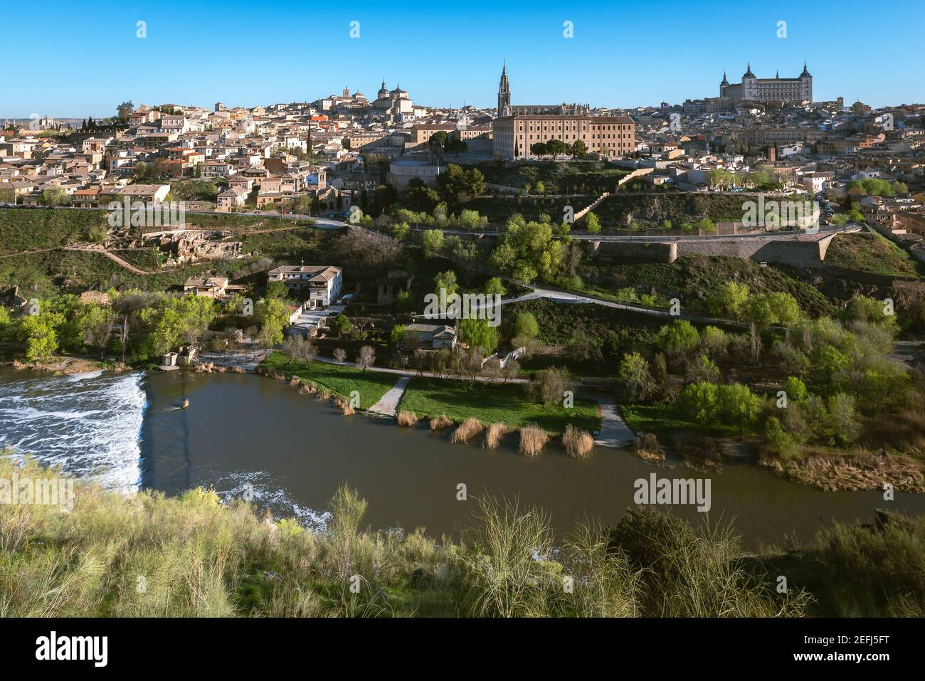 Panoramic view of Toledo, Castilla-La Mancha, Spain Stock Photo