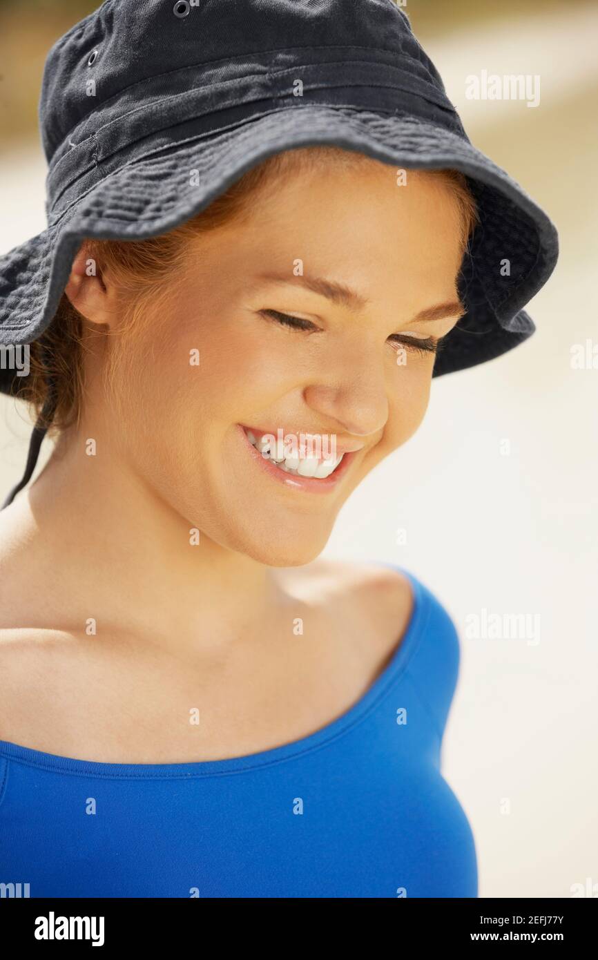 Close-up of a teenage girl looking cheerful Stock Photo - Alamy
