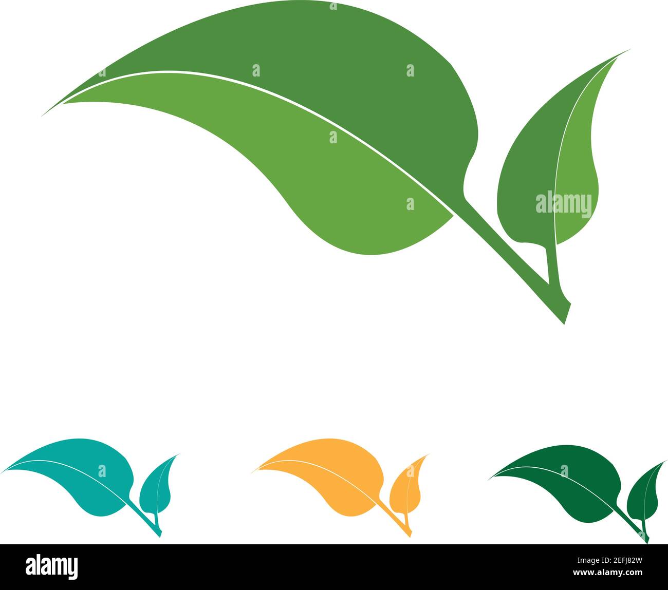 Logos of green Tree leaf ecology nature element vector Stock Vector