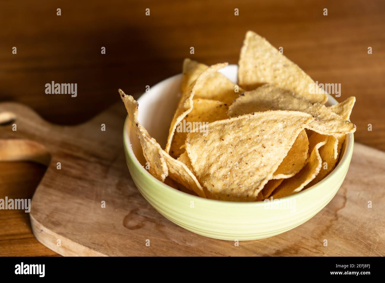 Tortilla chips in a bowl Stock Photo Alamy