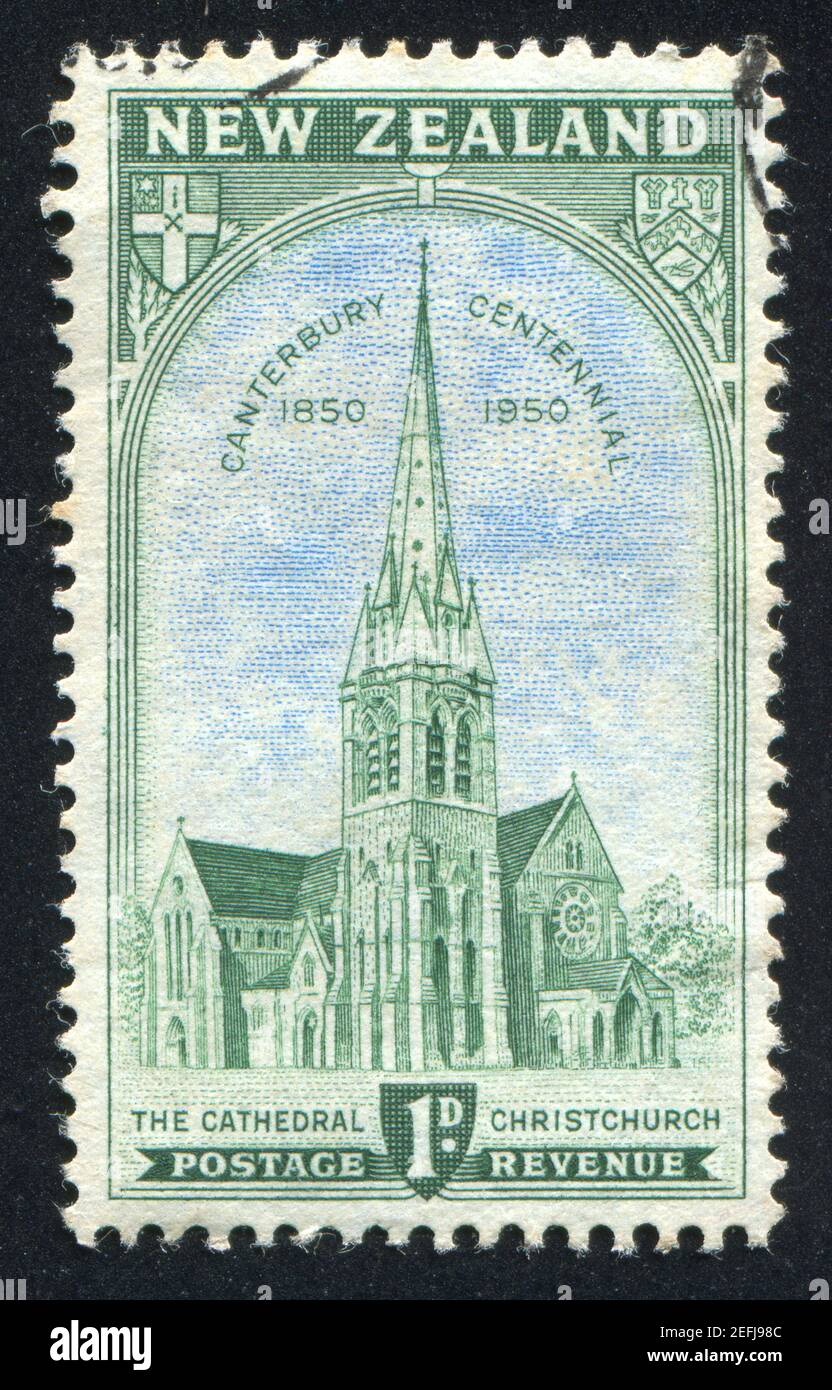 NEW ZEALAND CIRCA 1950 stamp printed by New Zealand, shows Cathedral