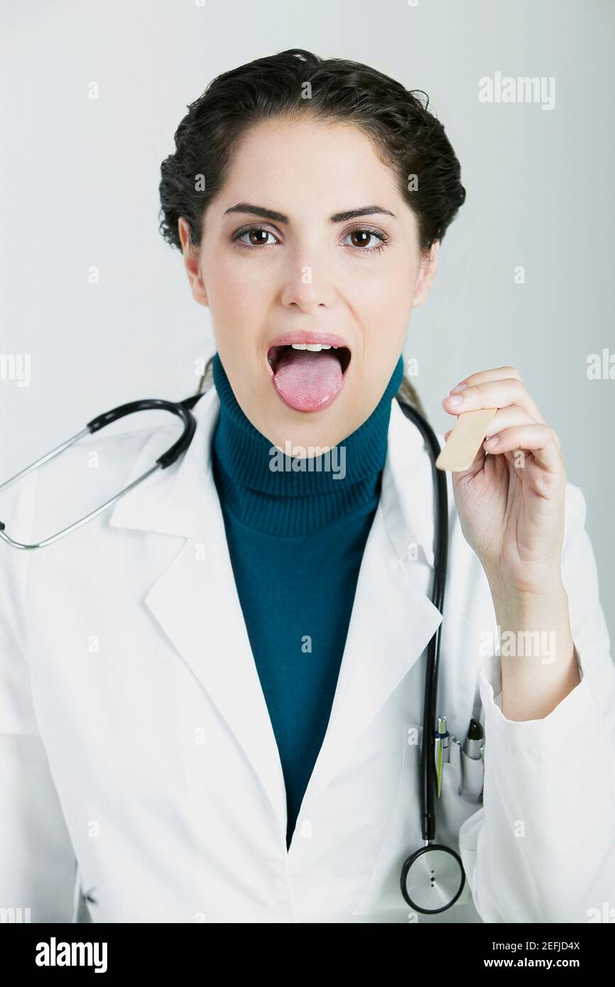 Woman open mouth show tongue hires stock photography and images Alamy