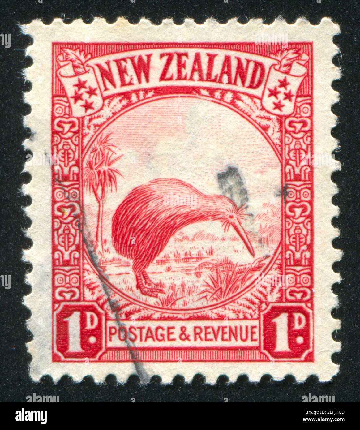 NEW ZEALAND CIRCA 1935 stamp printed by New Zealand, shows Kiwi and