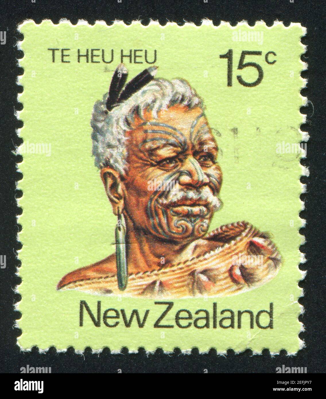 NEW ZEALAND - CIRCA 1980: stamp printed by New Zealand, shows Maori Leader Te Heu Heu Tukino IV, circa 1980 Stock Photo