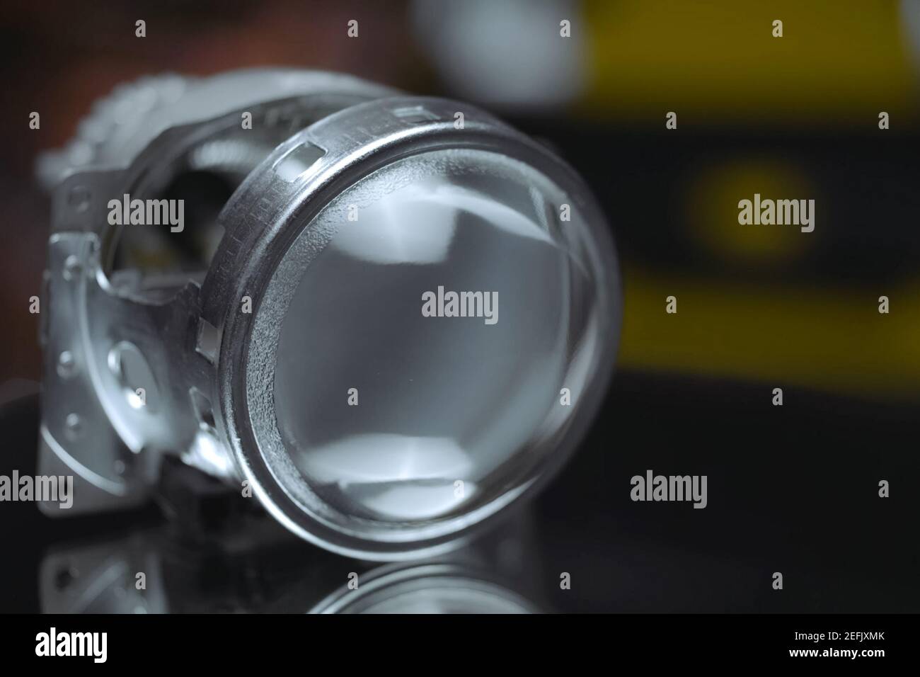 New car headlights, replacement of headlights on a car Stock Photo Alamy