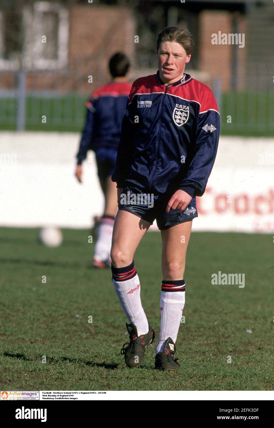 Football Northern Ireland U15 S V England U15 S 25 2 Nick Barmby Of England U15 Mandatory Credit Action Images Stock Photo Alamy