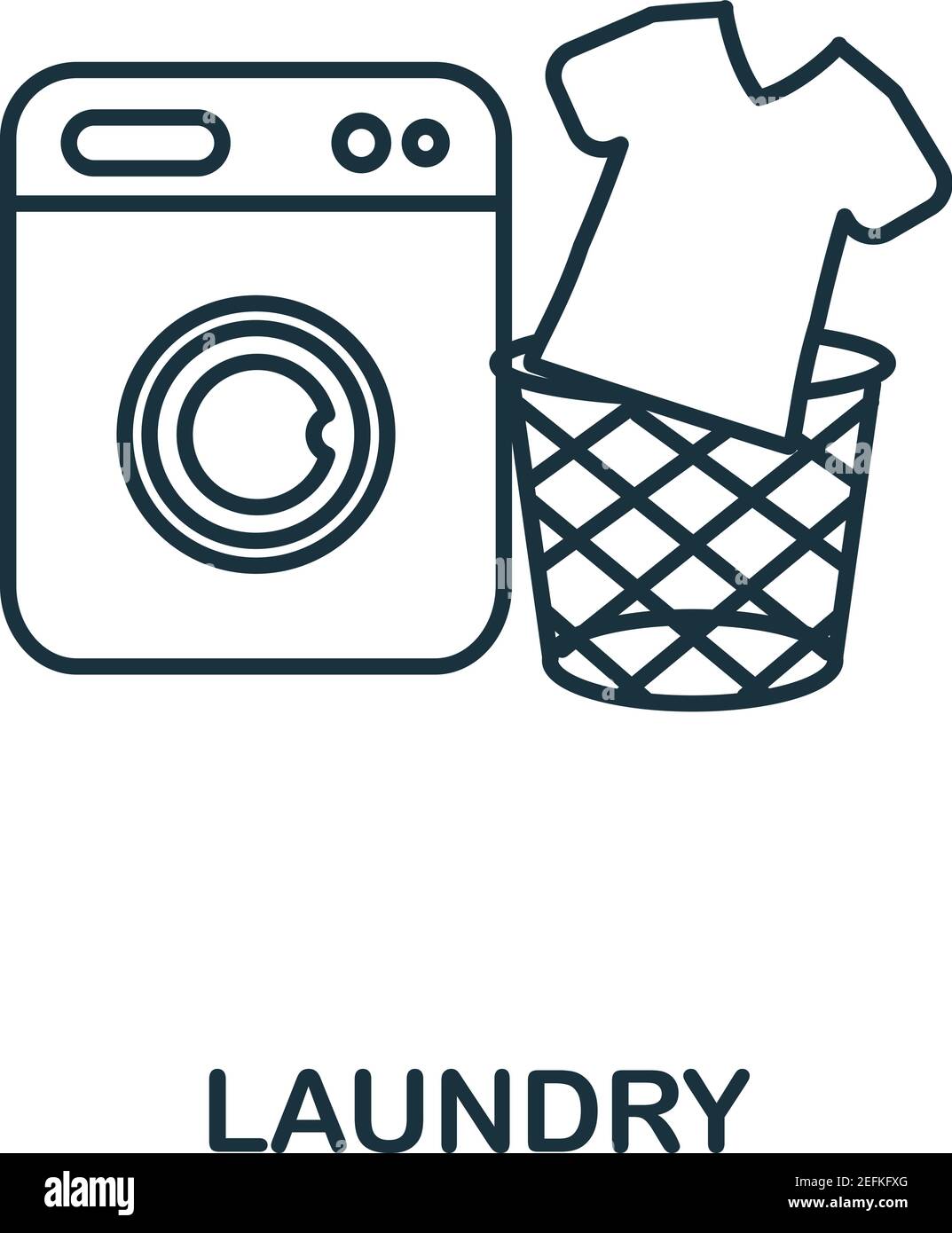Laundry icon. Simple line element Laundry symbol for templates, web design and infographics