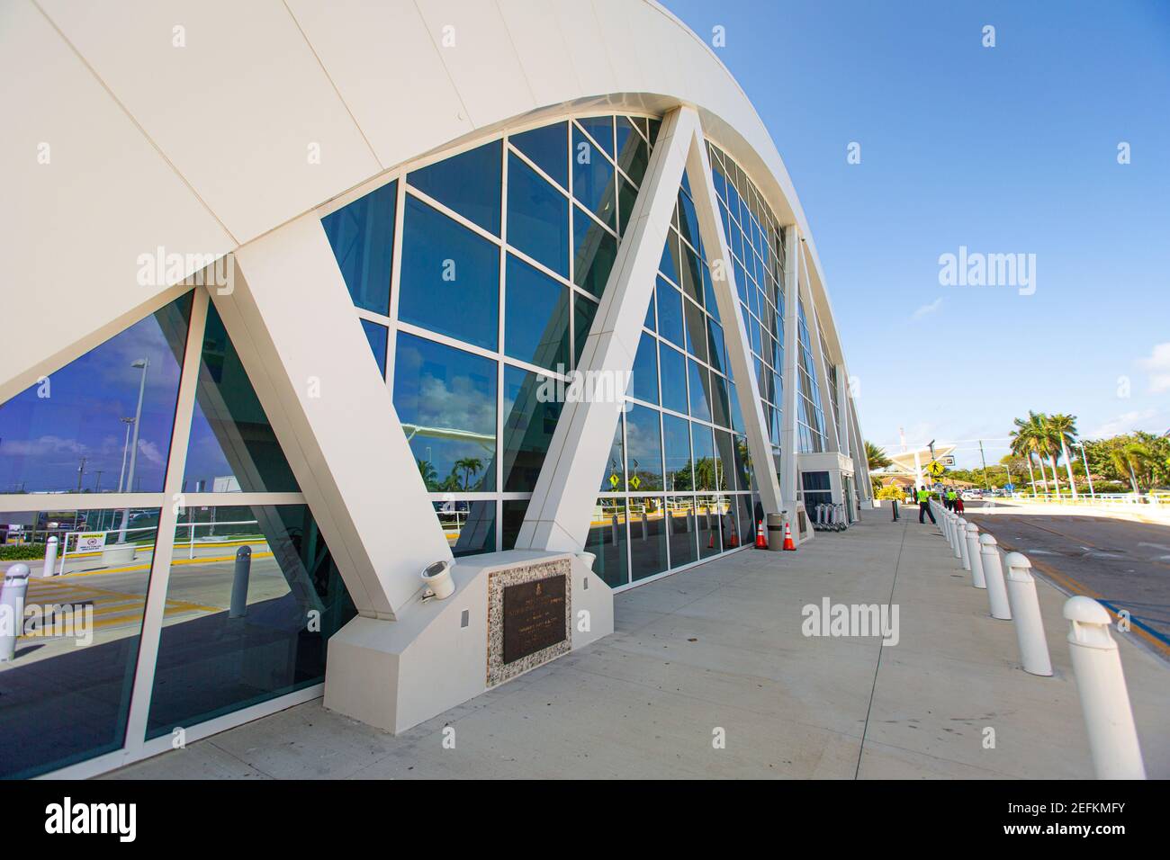 Stunning View of the Owen Roberts International Airport Terminal. Cayman Islands, Stunning View of the Owen Roberts International Airport Terminal. Cayman Islands,