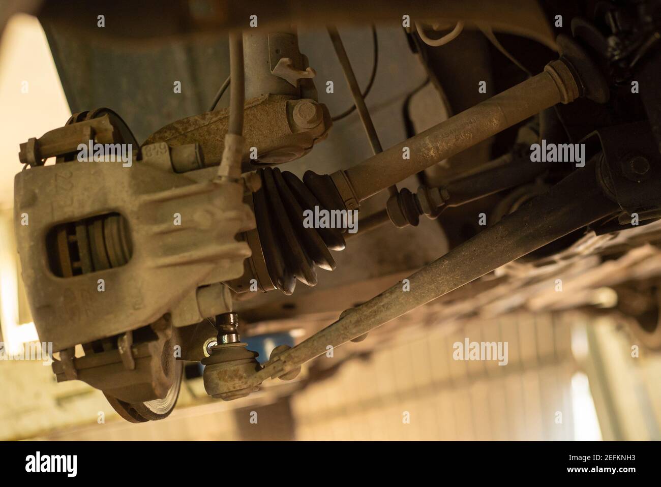 Detail of a drive shaft of the car while it is being repaired Stock ...