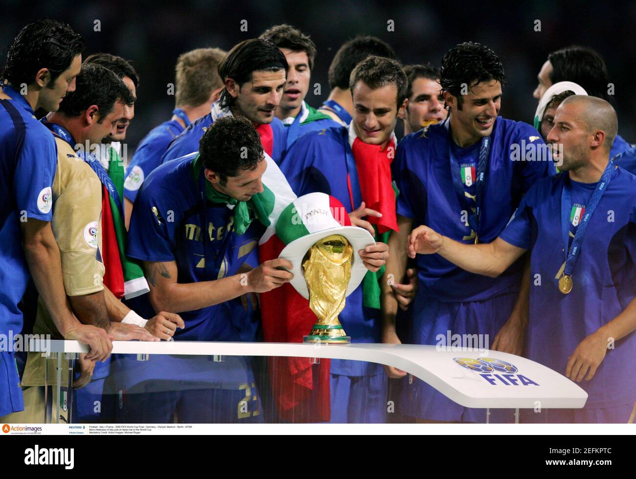 Football - Italy v France - 2006 FIFA World Cup Final - Germany - Olympic  Stadium - Berlin - 9/7/06