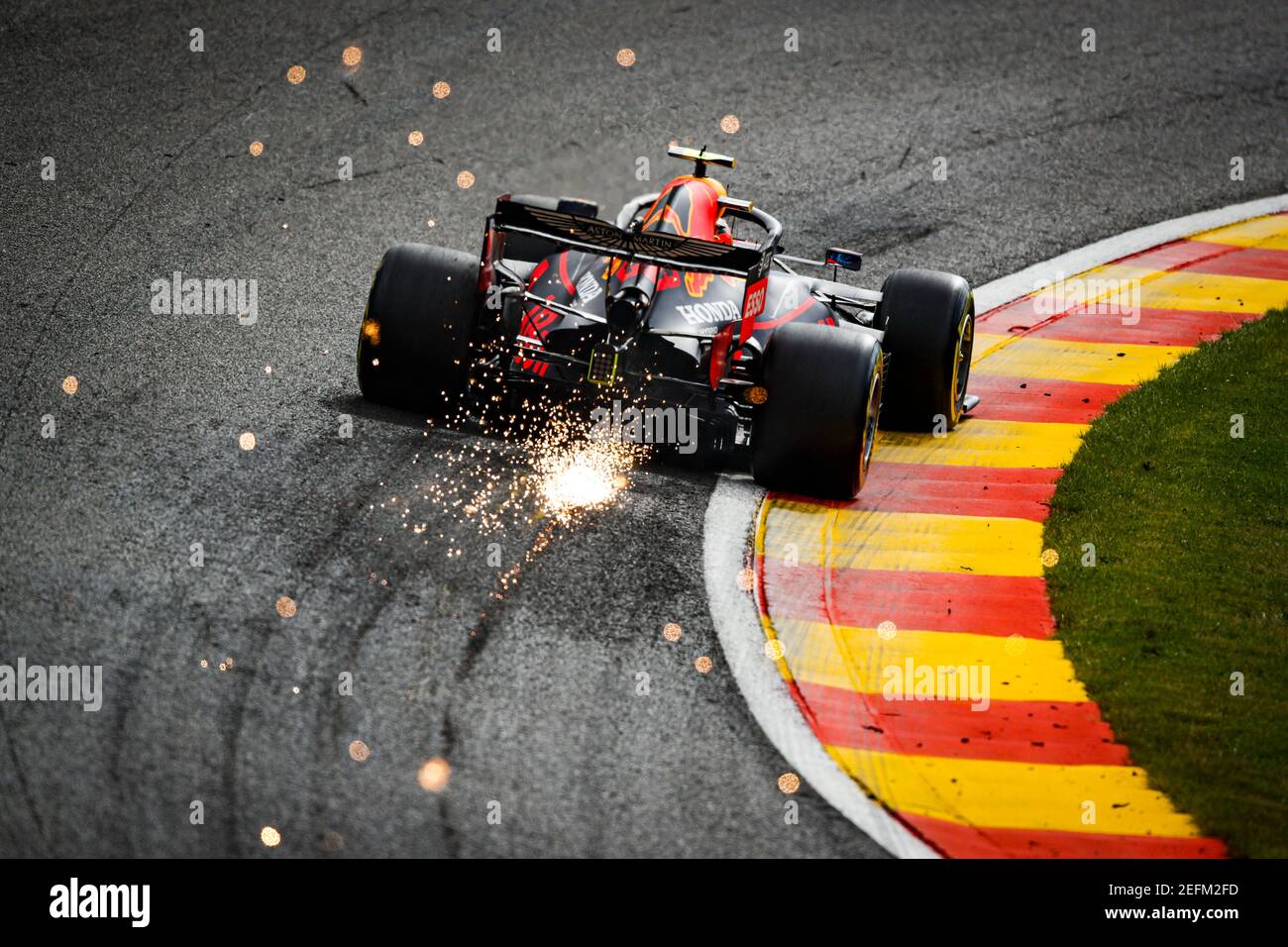 ALBON Alexander (tha), Aston Martin Red Bull Racing Honda RB16, action  during the Formula 1 Rolex Belgian Grand Prix 2020, from August 28 to 30,  2020 on the Circuit de Spa-Francorchamps, in