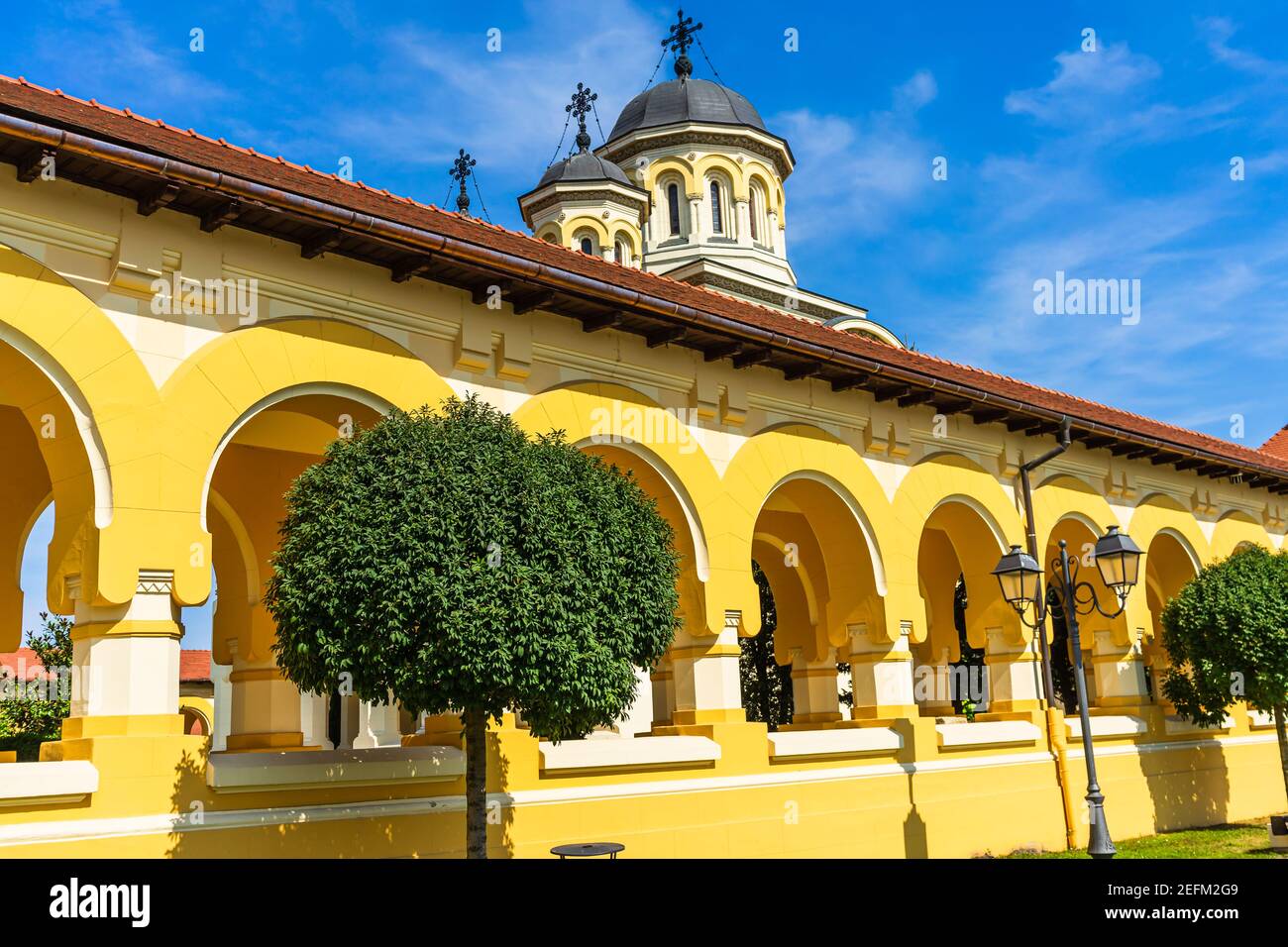 Architectural details of cathedral. View of church in Alba Iulia, Romania, 2021 Stock Photo Alamy