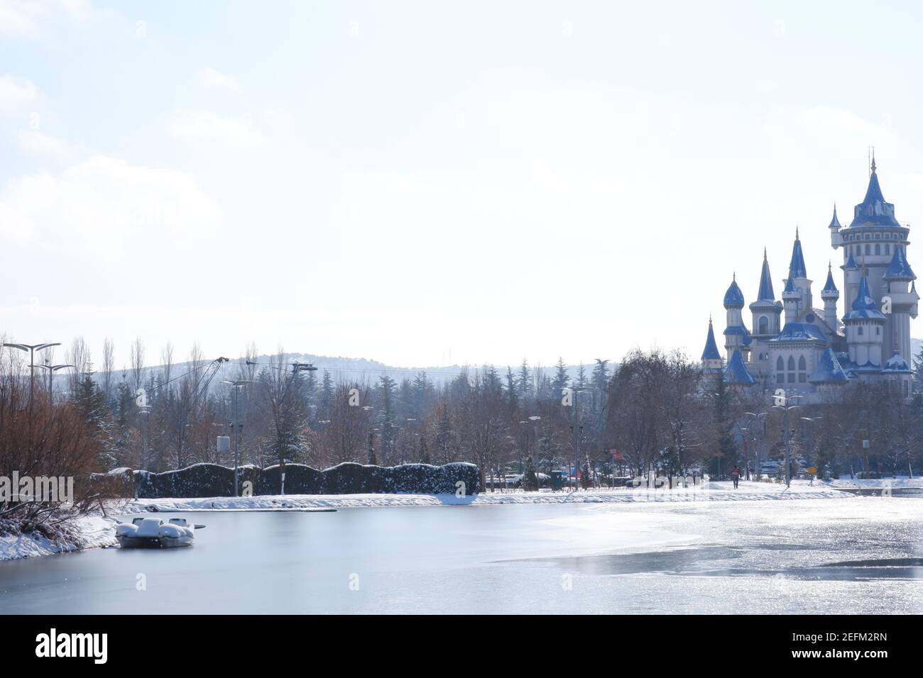 Beautiful blue lake snowy hi-res stock photography and images - Alamy