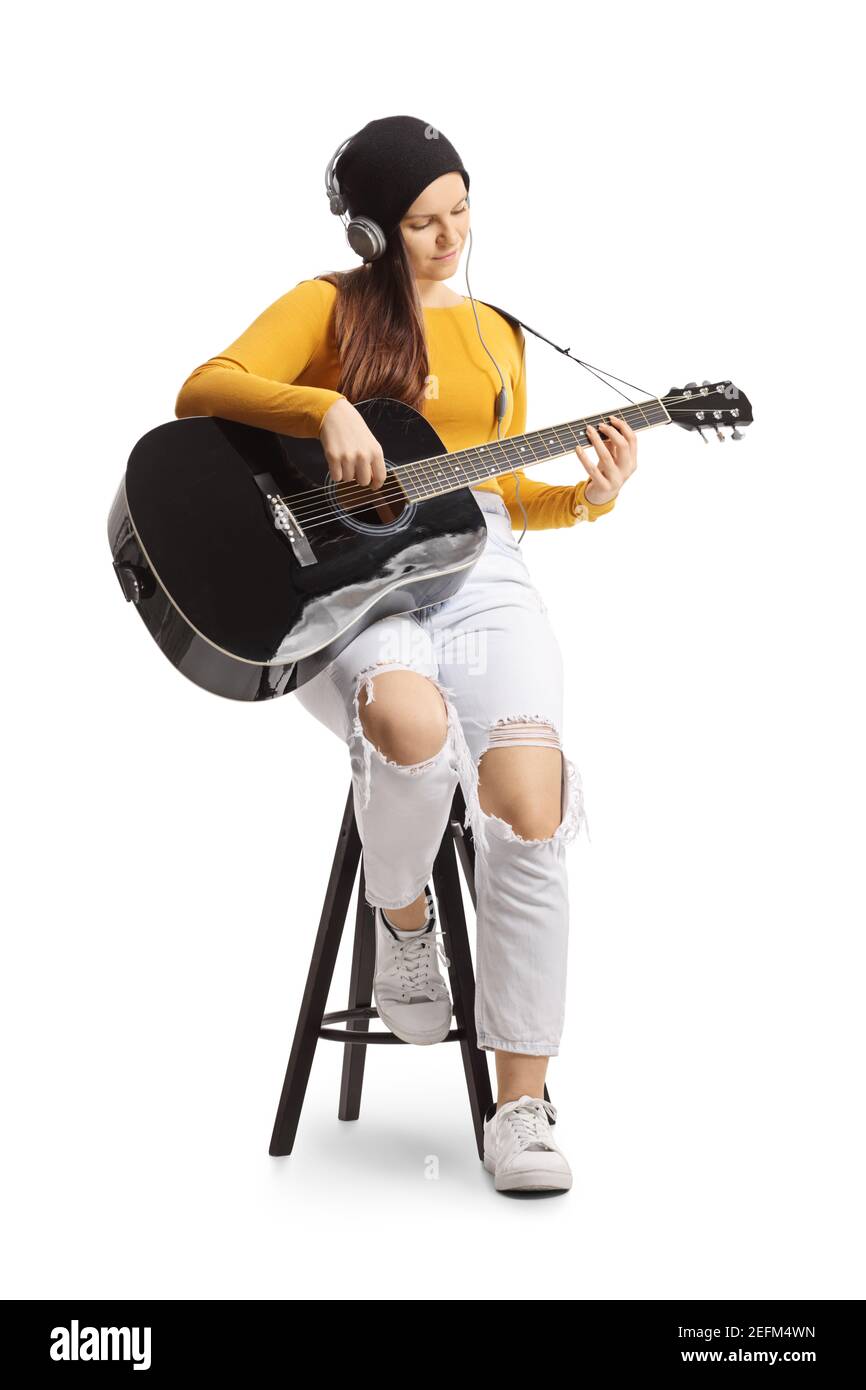 female acoustic guitarist