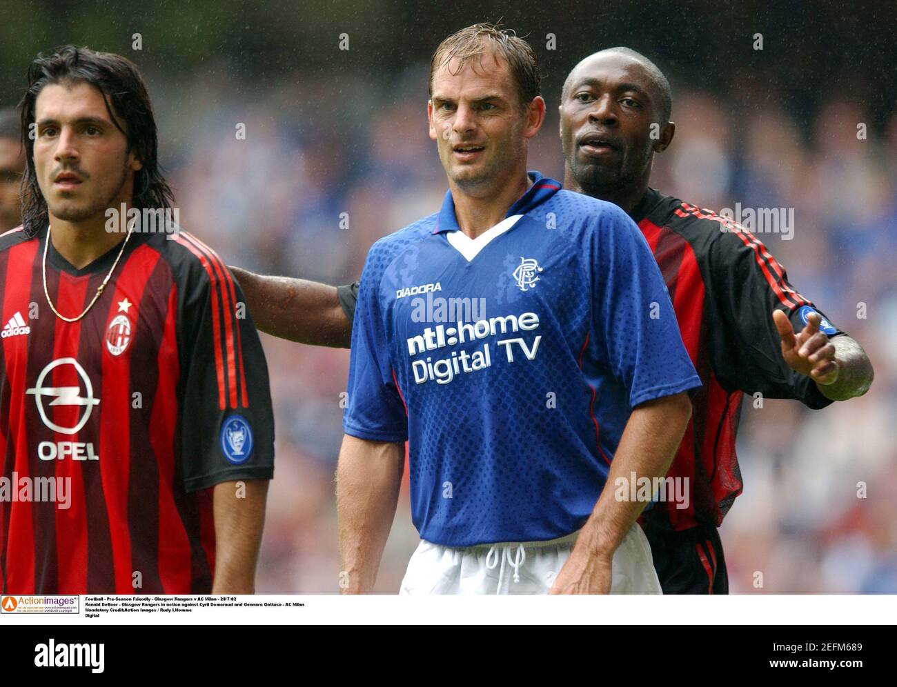 Football - Pre-Season Friendly - Glasgow Rangers v AC Milan - 28/7/02  Ronald De Boer - Glasgow