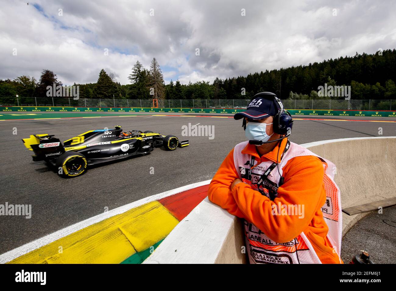 Marshall in action during the Formula 1 Rolex Belgian Grand Prix 2020, from  August 28 to 30, 2020 on the Circuit de Spa-Francorchamps, in Stavelot,  near Liège, Belgium - Photo DPPI Stock Photo - Alamy