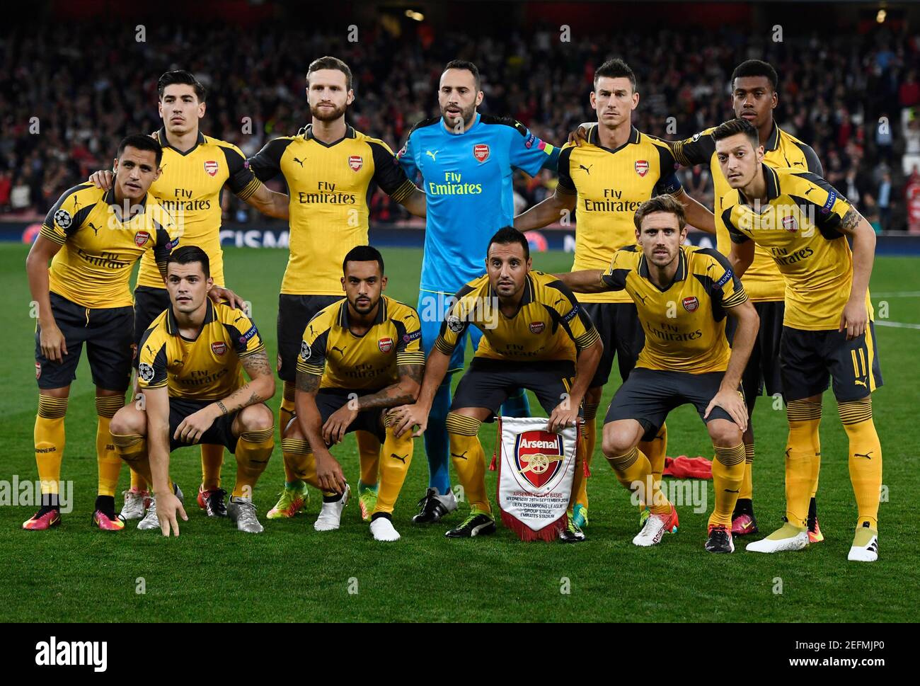 Arsenal team before the UEFA Champions League soccer match, Semi Final,  Second Leg, Arsenal vs Manchester United at the Emirates Stadium in London,  UK on May 5, 2009. Manchester United won 3-1.