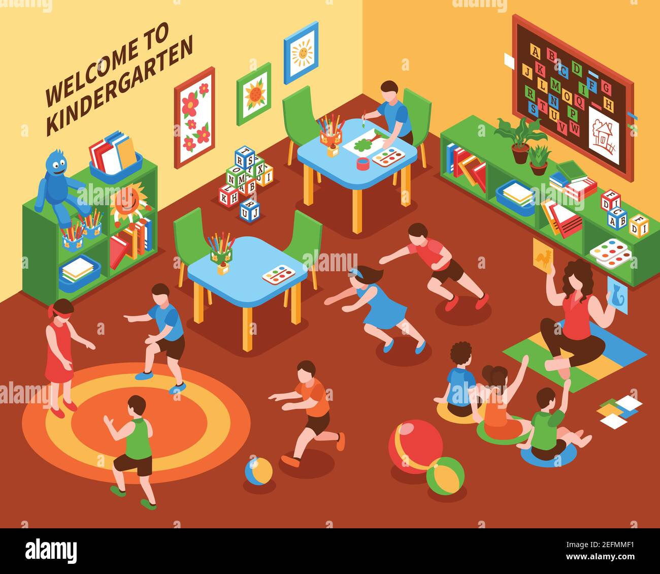 Busy garden nursery Stock Vector Images Alamy