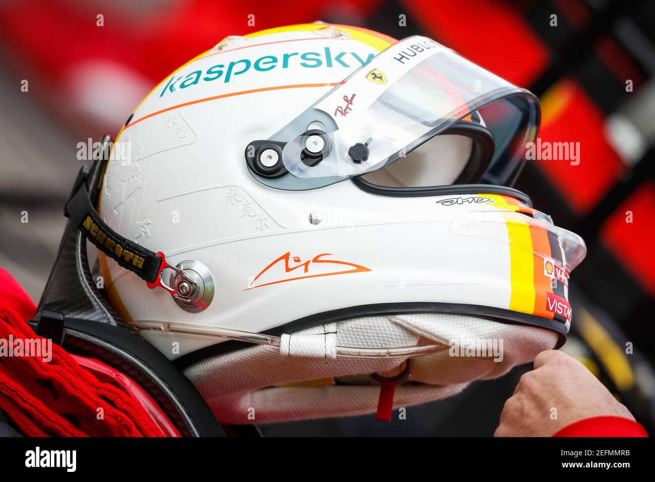VETTEL Sebastian (ger), Scuderia Ferrari SF1000, portrait helmet, casque,  during the Formula 1 Aramco Grosser Preis Der Eifel 2020, Eifel Grand Prix,  from October 9 to 11, 2020 on the Nürburgring, in