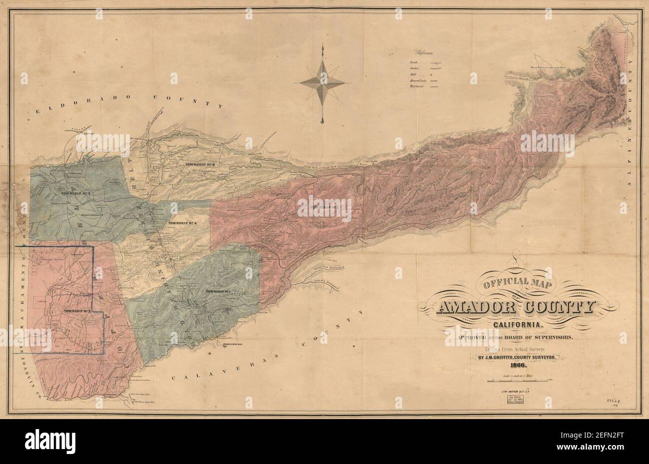 Official map of Amador County, California