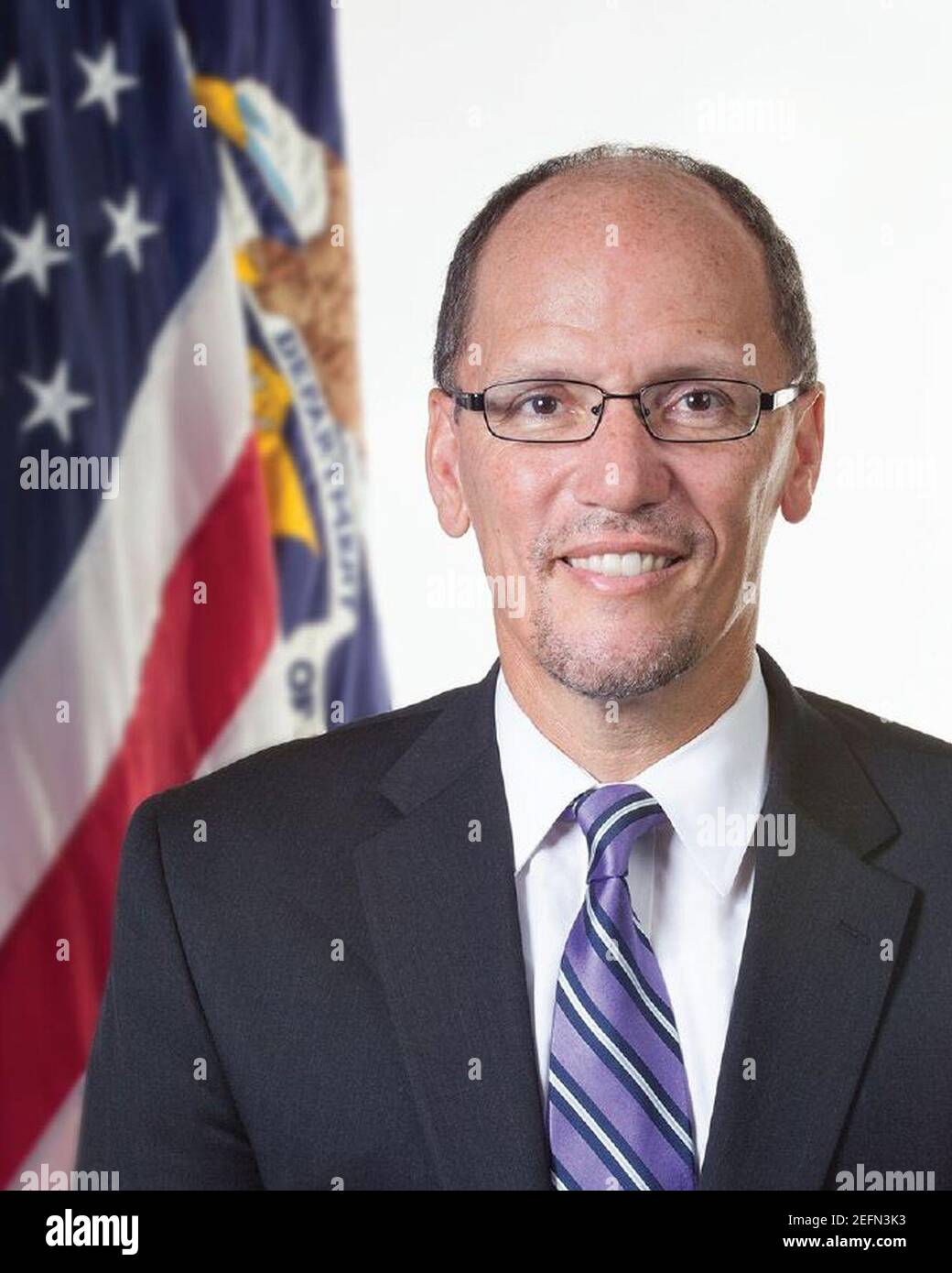 Official portrait of United States Secretary of Labor Tom Perez Stock