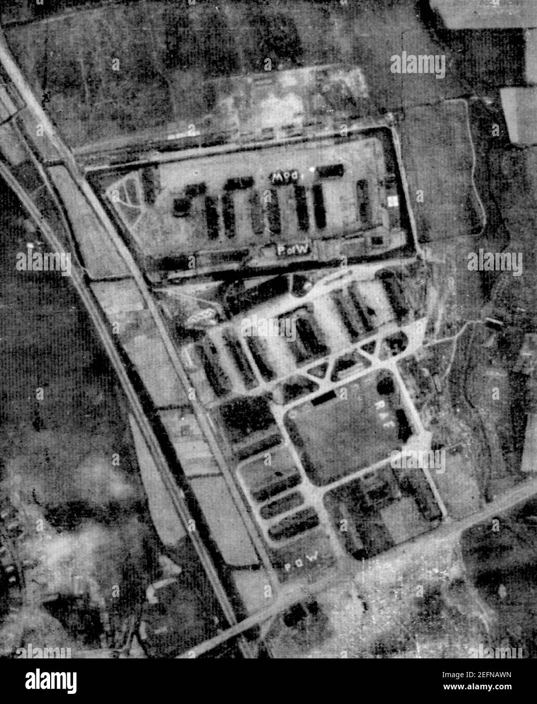 Oflag XC aerial 1945 Stock Photo Alamy