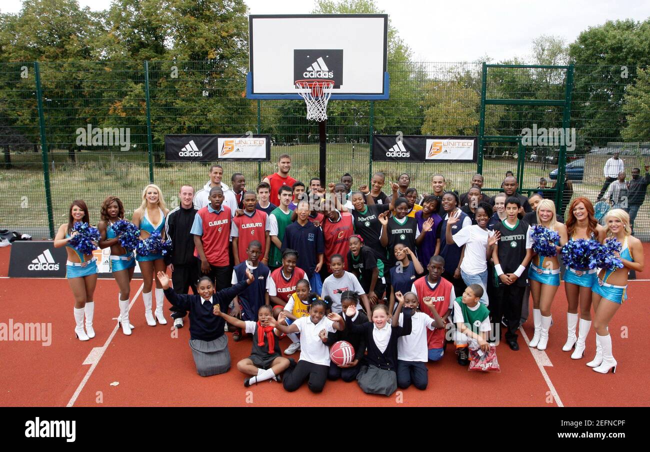 Basketball - Adidas NBA Event - Adidas Care Court, Larkhall Park, London -  11/9/09 Brook Lopez from the New Jersey Nets and Jerryd Bayless from the  Portland Trail Blazers Mandatory Credit: Action
