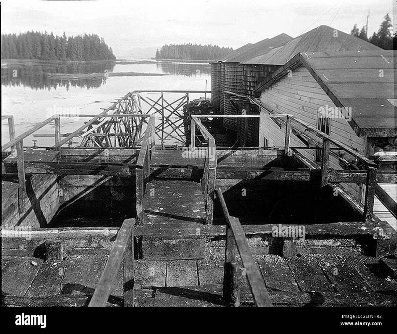 Oil tanks, Tyee Company whaling station, Tyee, Alaska, July 28, 1911