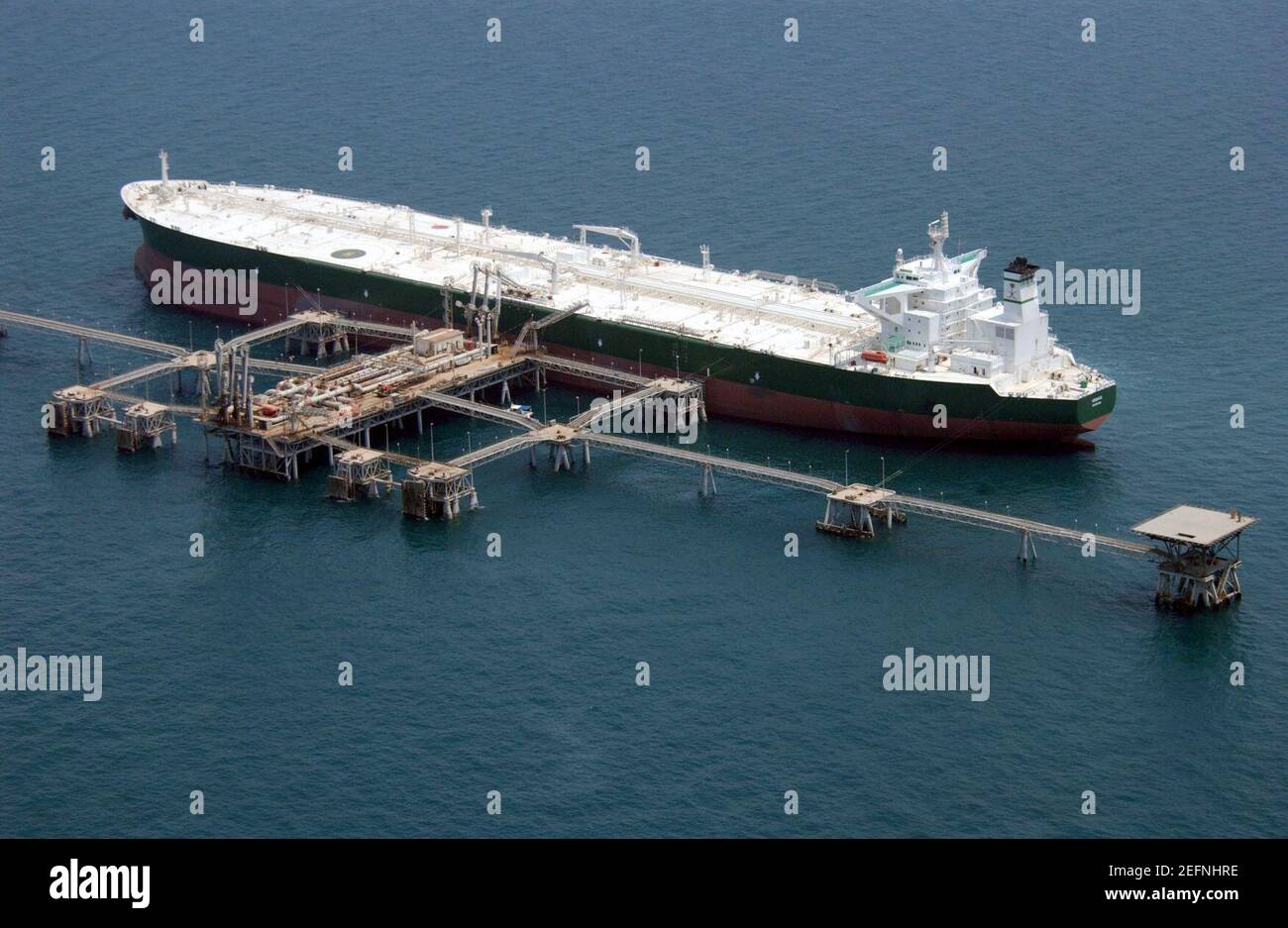 Oil tanker Abqaiq in 2003. Stock Photo