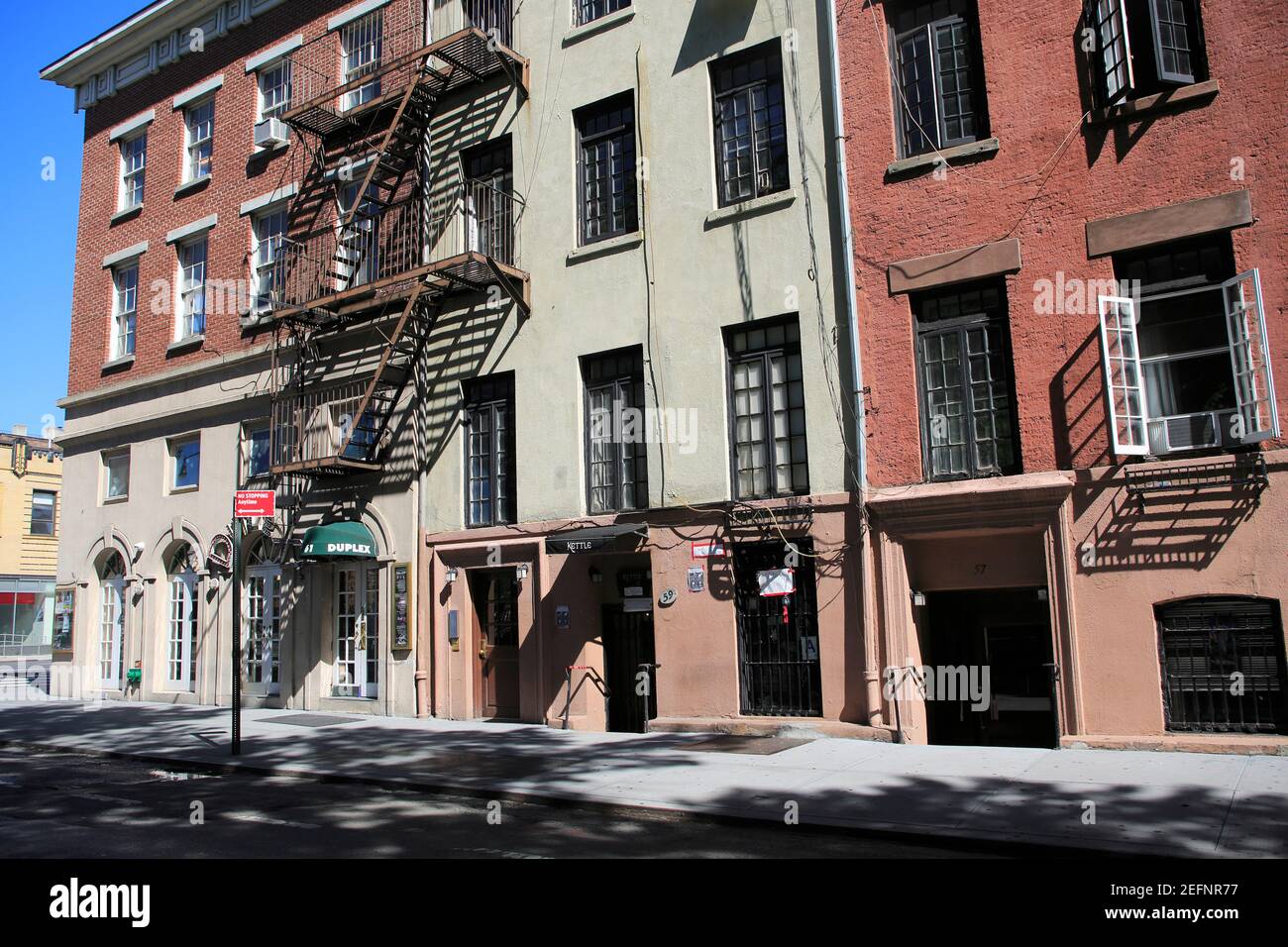 Christopher Street, Greenwich Village, Manhattan, New York City, USA Stock Photo