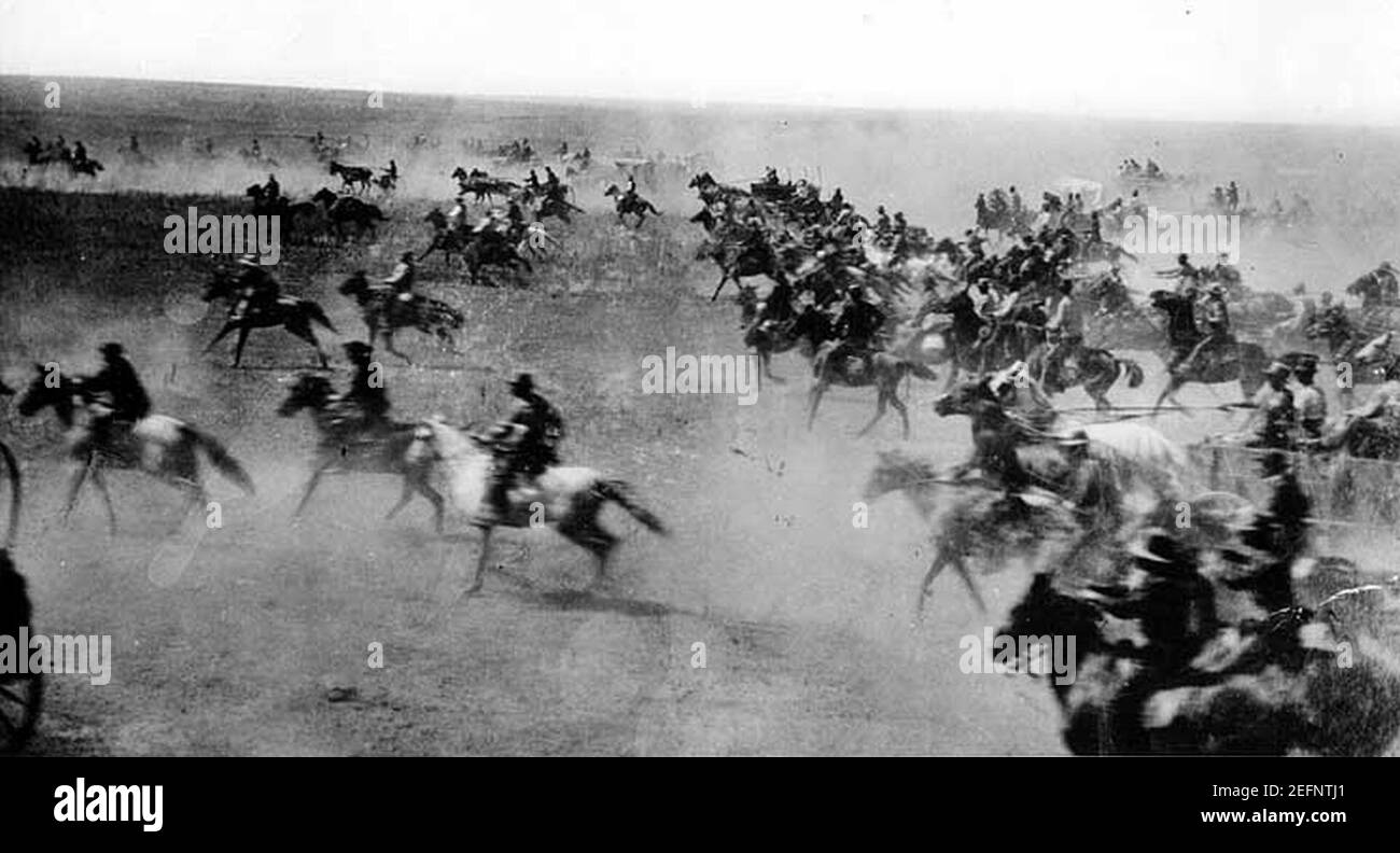 Oklahoma Land Rush Stock Photo Alamy