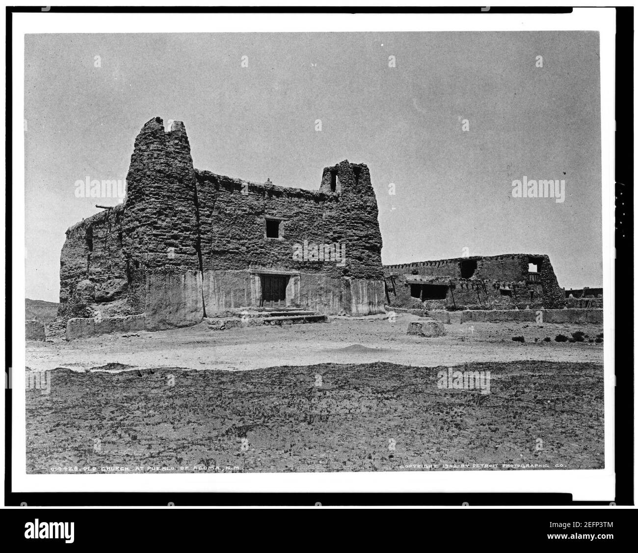 Old church at pueblo of Acoma, N.M. Stock Photo