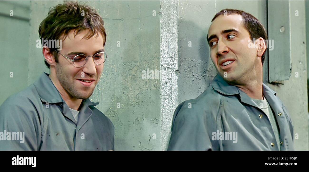 USA. Nicolas Cage and Alessandro Nivola in a scene from the (C)Paramount  Pictures film : Face/Off (1997). Plot: In order to foil a terrorist plot,  an FBI agent undergoes facial transplant surgery