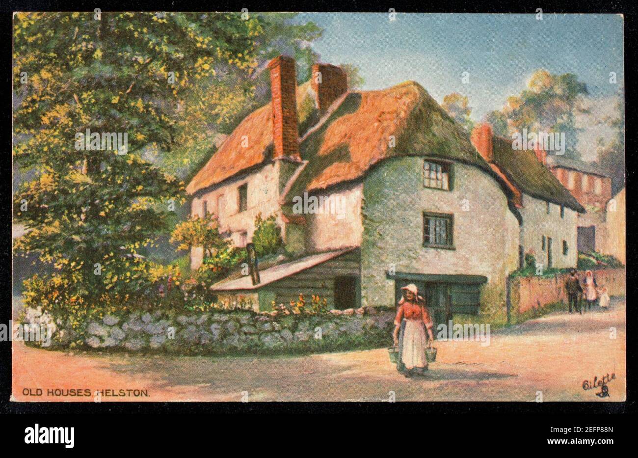 Old Houses Helston Stock Photo Alamy