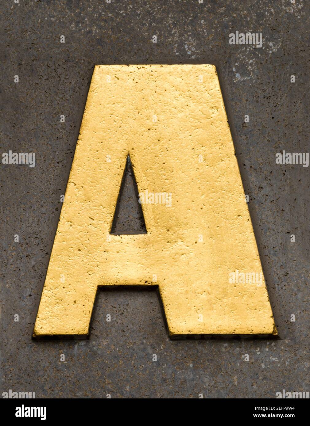 Letter a gold hi-res stock photography and images - Alamy