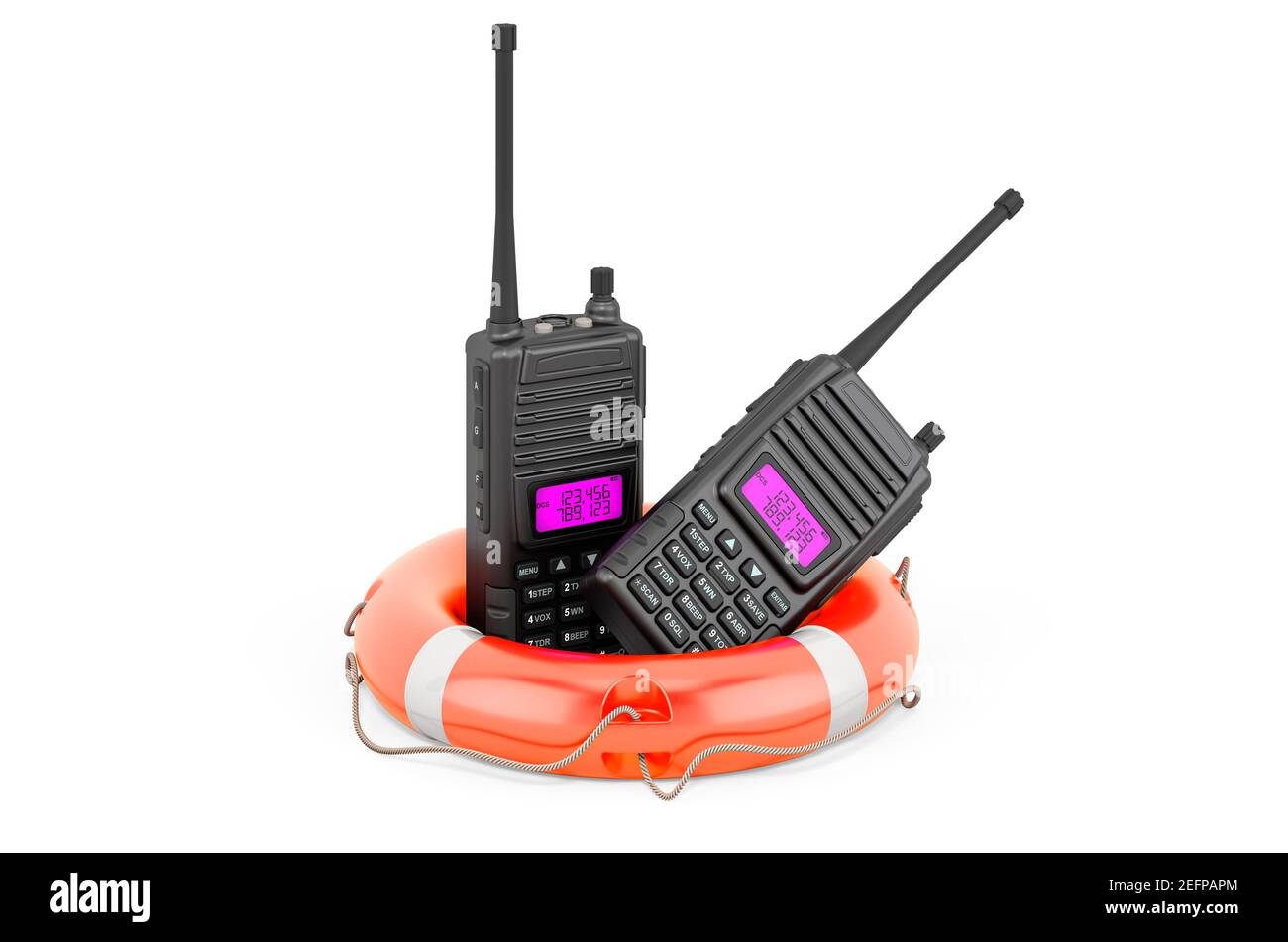 Repair and Service of portable radios walkie-talkie. 3D rendering isolated  on white background Stock Photo - Alamy