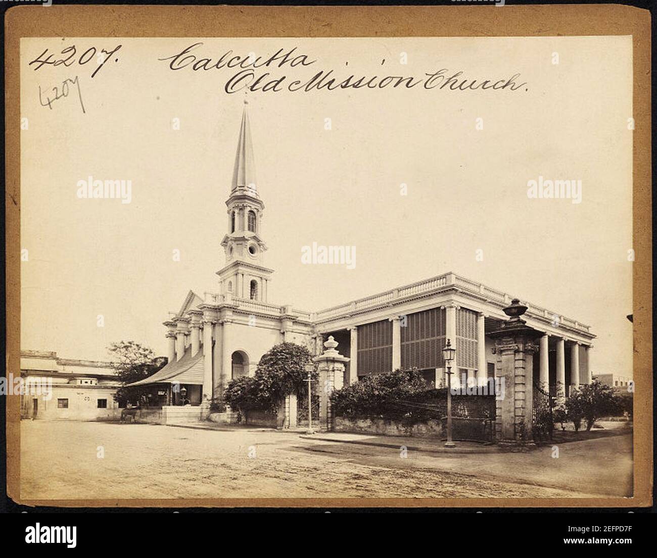 Old Mission Church, Calcutta by Francis Frith. Stock Photo