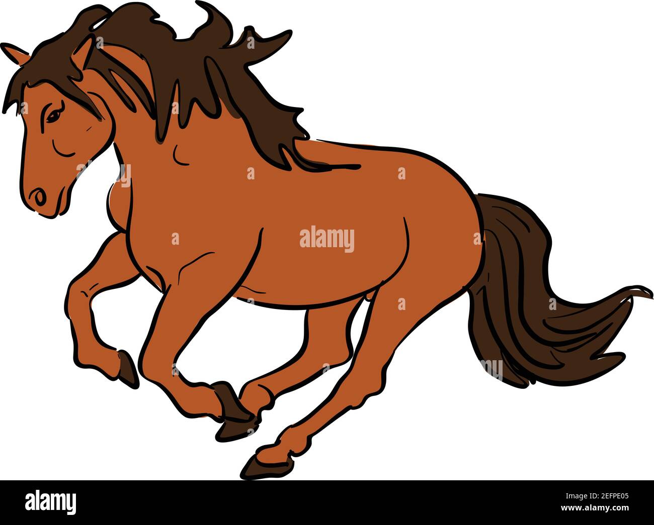 running horse , vector illustration isolated in a white background ...