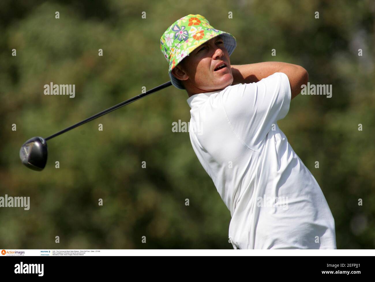 Golf - The Commercial Bank Qatar Masters - Doha Golf Club - Qatar - 27/1/06 Peter  Gustafsson of Sweden during the second round Mandatory Credit: Action  Images / Brandon Malone Stock Photo - Alamy