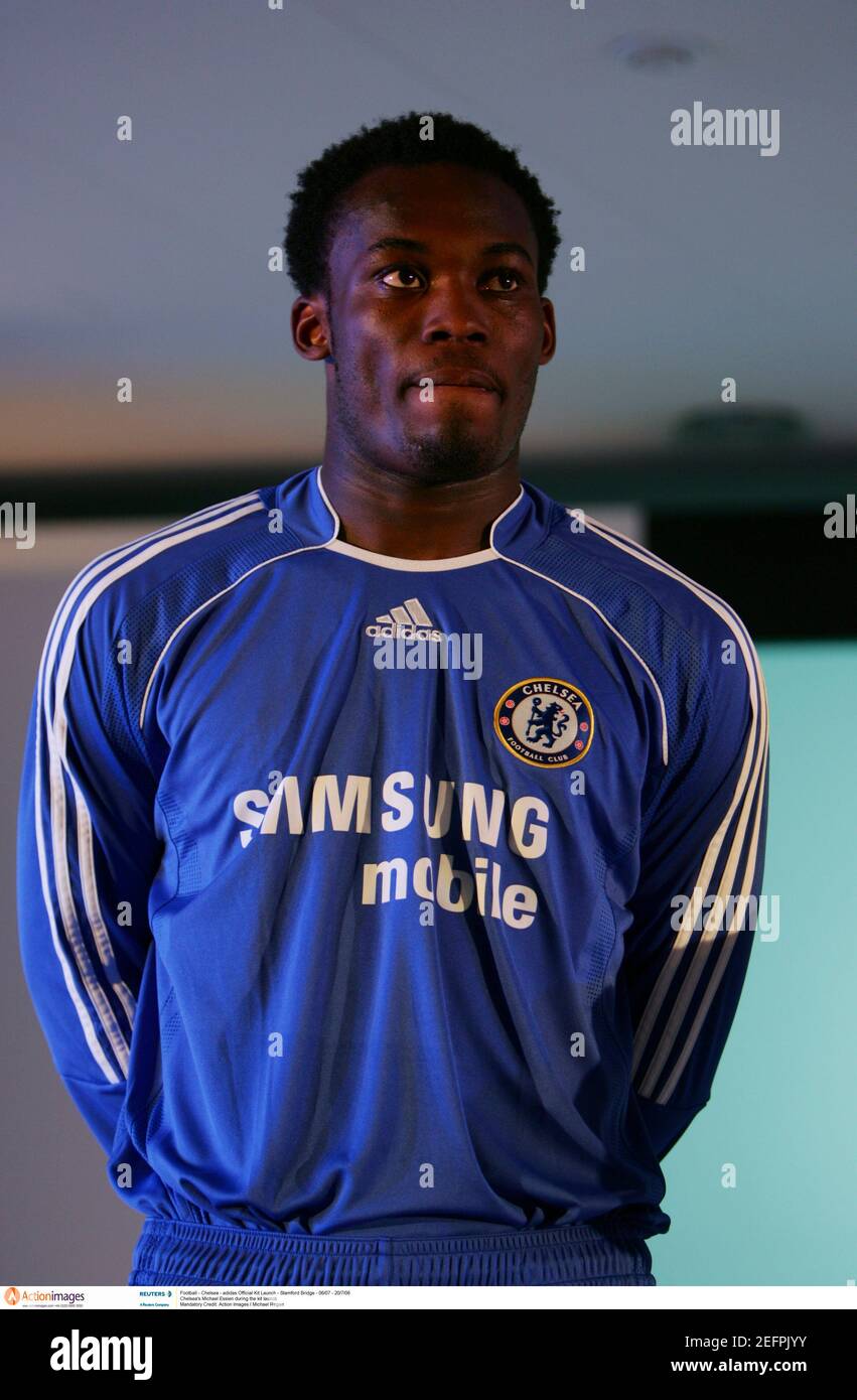 Football - Chelsea - adidas Official Kit Launch - Stamford Bridge - 06/07 -  20/7/06 Chelsea's Michael Essien during the kit launch Mandatory Credit:  Action Images / Michael Regan Stock Photo - Alamy