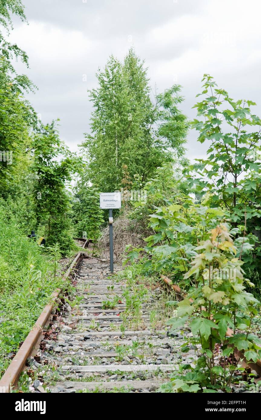 Track 17 Memorial at Grunewald train station, in Berlin, Germany Stock Photo