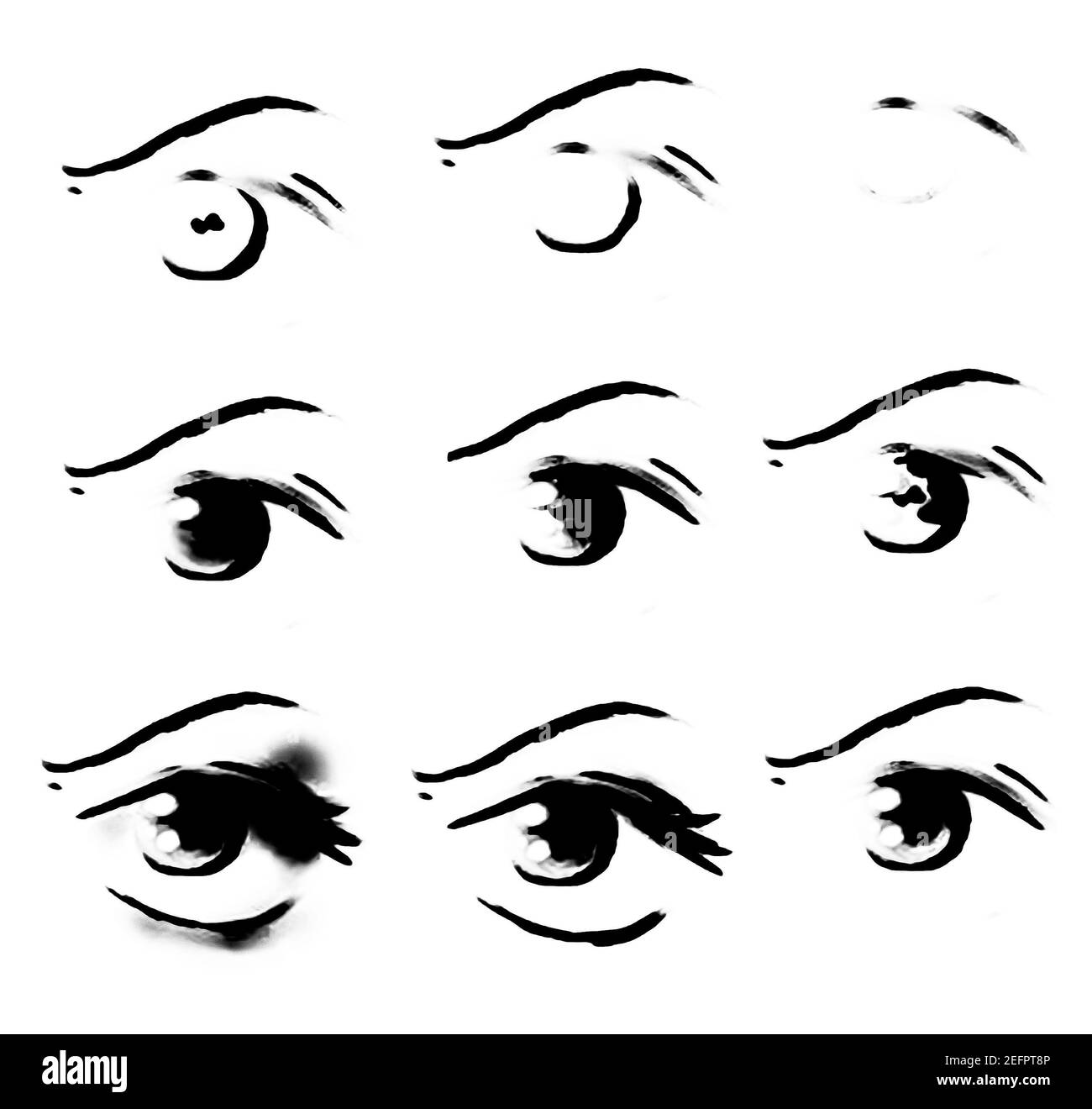 Tutorial of Drawing Human Eye. Eye in Anime Style. Female