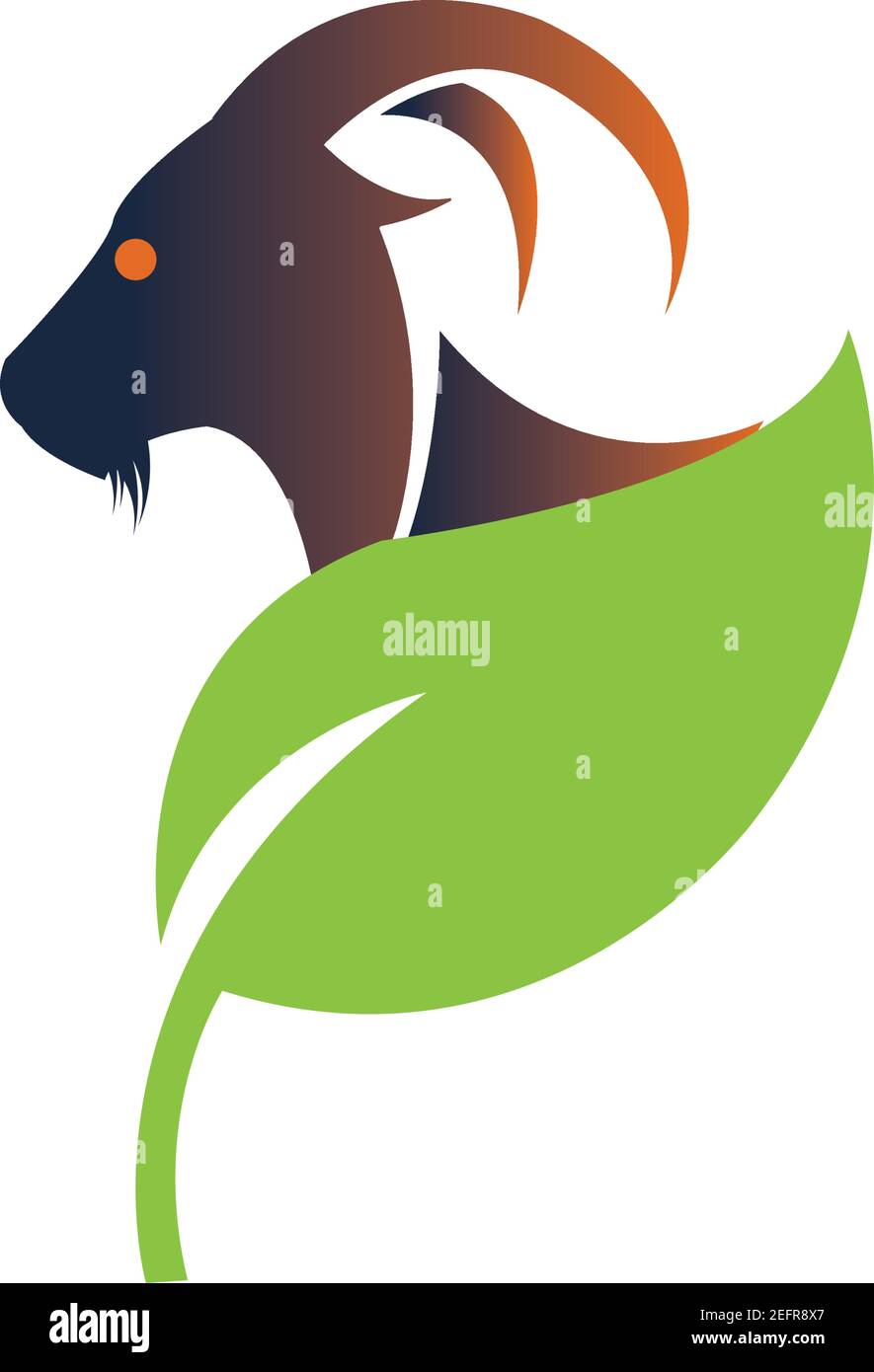 Goat Logo Template vector icon illustration design Stock Vector