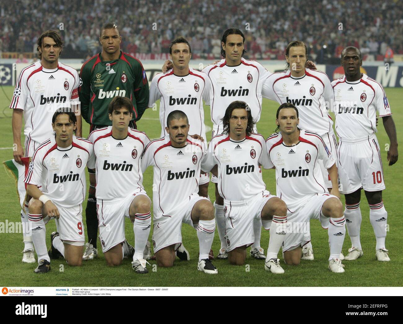 Football - AC Milan v Liverpool - UEFA Champions League Final - The Olympic  Stadium - Greece - 06/07 - 23/5/07 AC Milan team group Mandatory Credit:  Action Images / John Sibley Stock Photo - Alamy