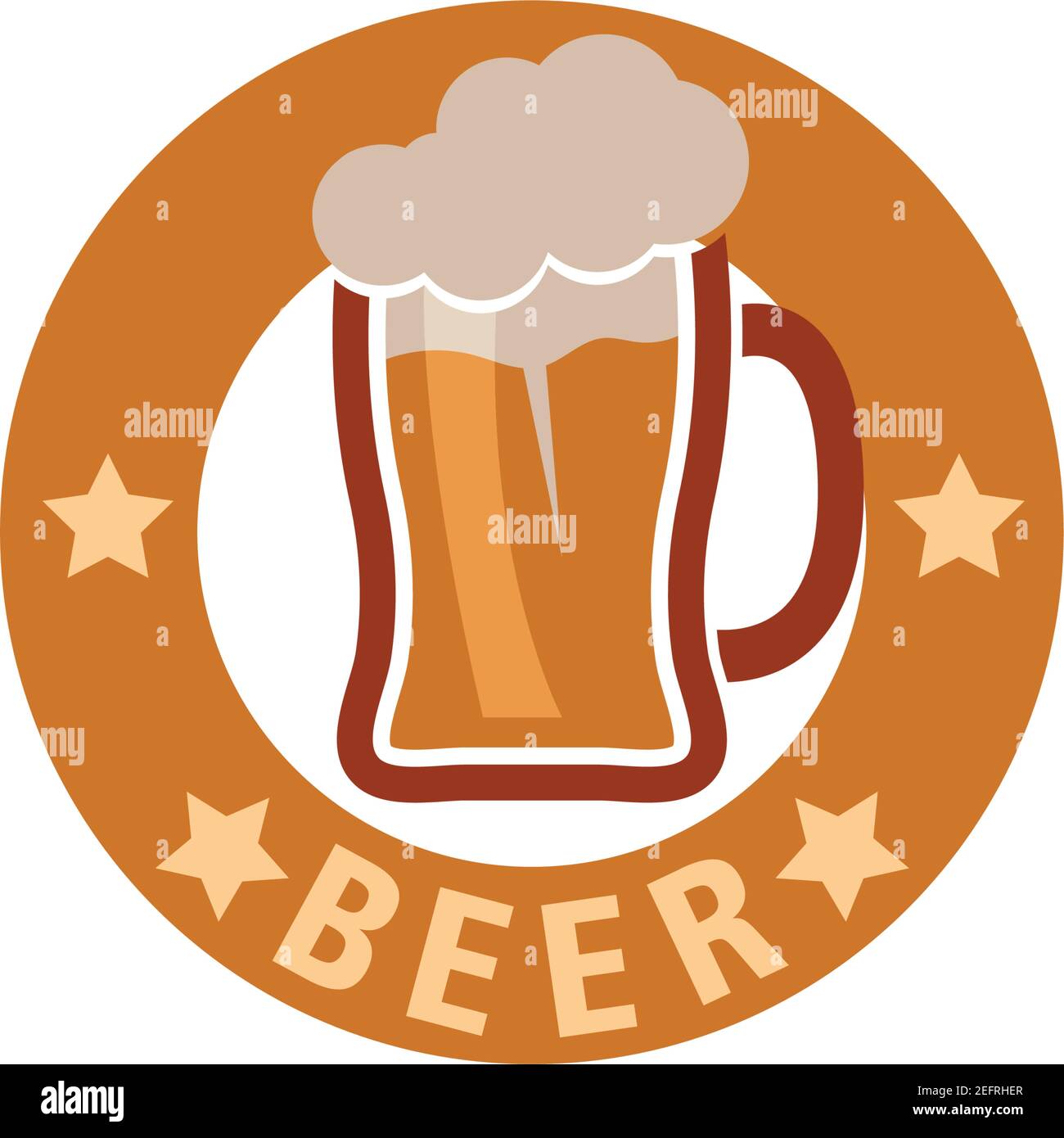 beer logo icon vector illustration design template Stock Vector Image