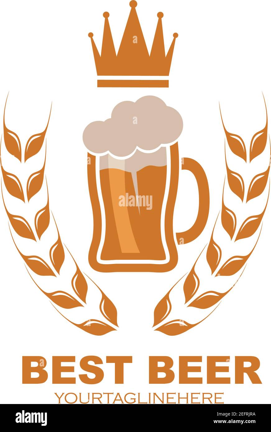 beer logo icon vector illustration design template Stock Vector Image