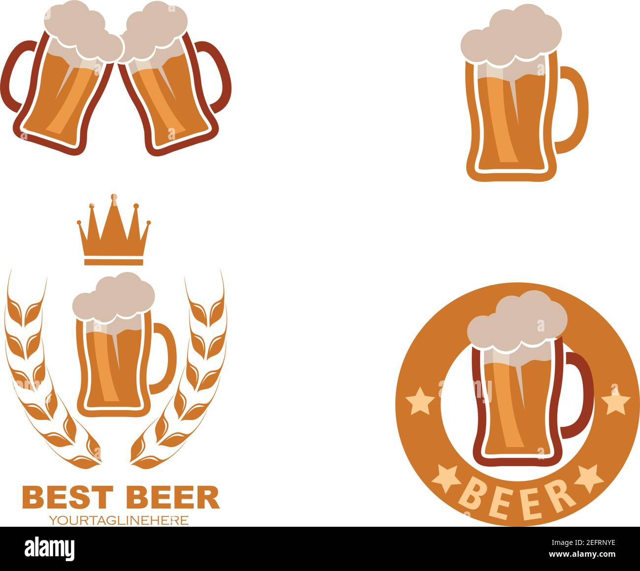beer logo icon vector illustration design template Stock Vector Image